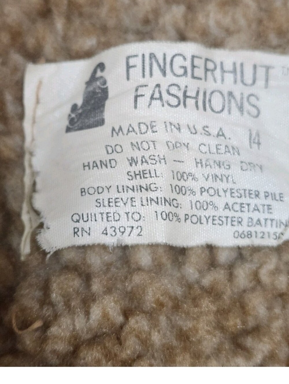 💐VTG 70s Fingerhut Fashions Penny Lane Faux Suede Sherpa Coat M Boho Chore - Picture 12 of 13